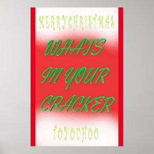 Weihnachtsgestalt in grün-weiß poster