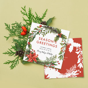 Weihnachtsgesteck für kleine Unternehmen Quadratische Visitenkarte