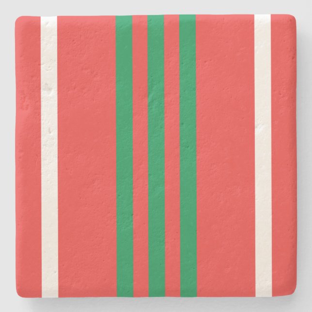 Weihnachtsgestreichter Untersetzer (Vorderseite)