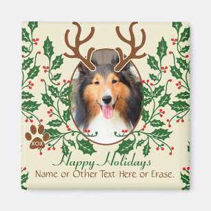 Weihnachtsgeweihe für Hund/Katze personifizieren Magnet
