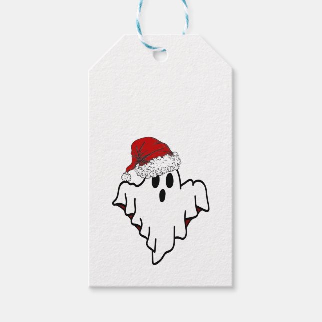 Weihnachtsghost-Tag Geschenkanhänger (Vorderseite)