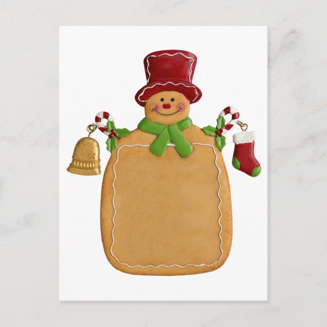 Weihnachtsginger Brot Mann Postkarte (Vorderseite)