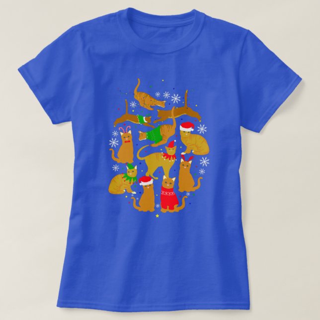 Weihnachtsginger Cats T-Shirt (Design vorne)