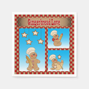 Weihnachtsgingerbrot Cookie Liebe Serviette