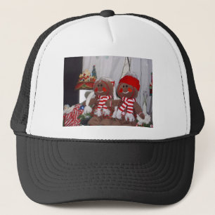 Weihnachtsgingerbrot Couple Plush gestopfte Tiere Truckerkappe