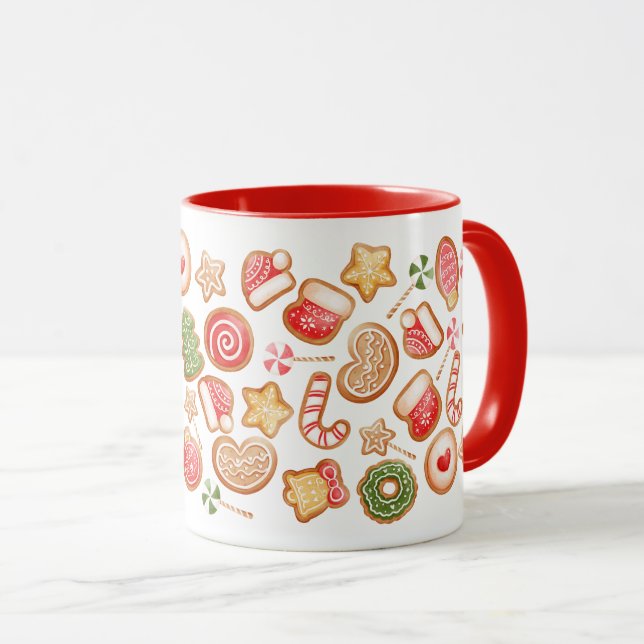 Weihnachtsgingerbrot Festlich Tasse (VorderseiteRechts)