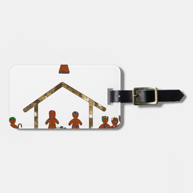 Weihnachtsgingerbrot Gepäckanhänger (Vorderseite horizontal)