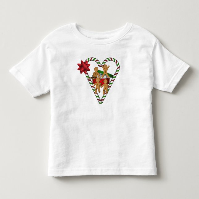 Weihnachtsgingerbrot Herren Feiertag Kleinkind T-shirt (Vorderseite)