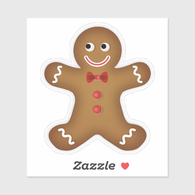 Weihnachtsgingerbrot Man Contour Sticker (Blatt)