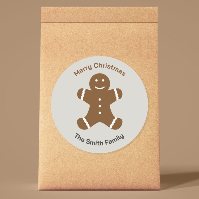 Weihnachtsgingerbrot Man Sticker (Christmas Gingerbread Man Sticker)