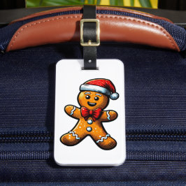 Weihnachtsgingerbrot Mann Gepäckmarke Gepäckanhänger