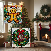 Weihnachtsgingerbrot Mann Imitate gestanztes Glas