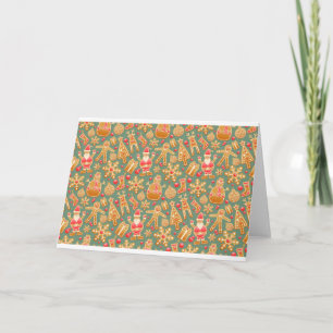 Weihnachtsgingerbrot santa feiertagskarte