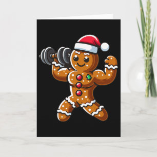 Weihnachtsgingerbrot Weightlift Man Workout Bo Karte