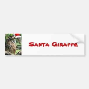 WeihnachtsGiraffe Autoaufkleber