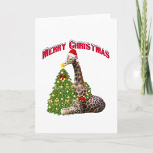 WeihnachtsGiraffe Feiertagskarte