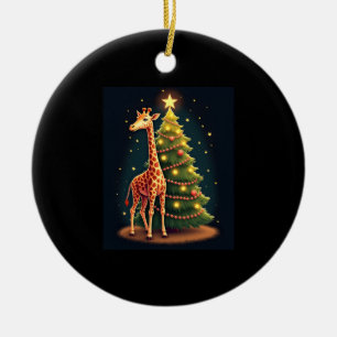 Weihnachtsgiraffe Offizieller Baumschmuck Lustige Keramik Ornament