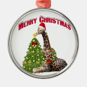 WeihnachtsGiraffe Ornament Aus Metall