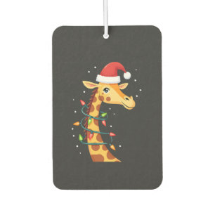 Weihnachtsgiraffe Santa Hut Lichter Giraffe Männer Autolufterfrischer