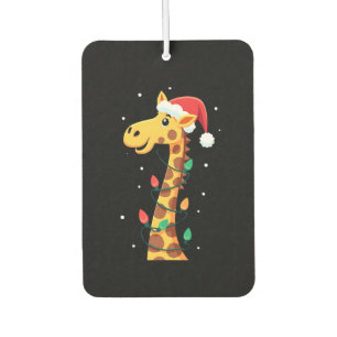 Weihnachtsgiraffe Santa Hut Lichter Giraffe Männer Autolufterfrischer