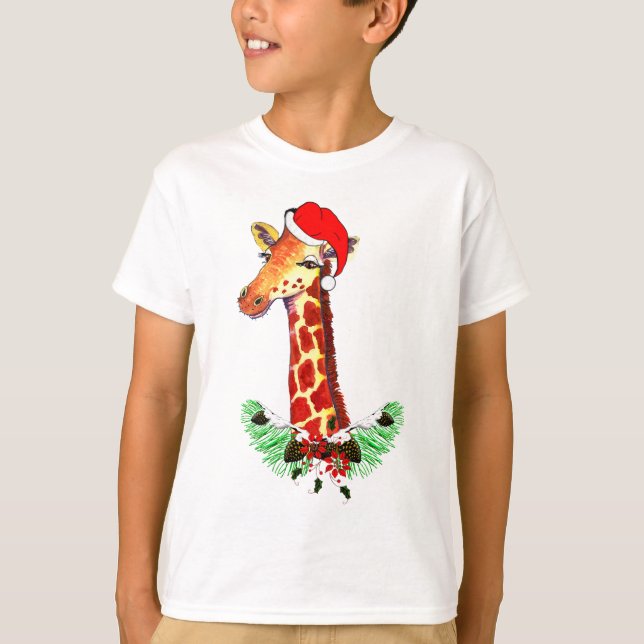 WeihnachtsGiraffe T-Shirt (Vorderseite)