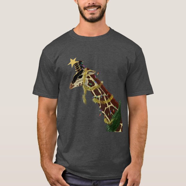 Weihnachtsgiraffe T-Shirt (Vorderseite)