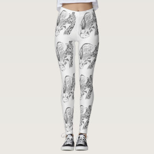 WeihnachtsGiraffe und Weihnachtsmann Leggings