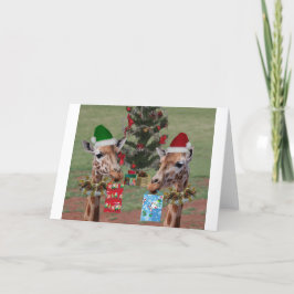 Weihnachtsgiraffen Feiertagskarte