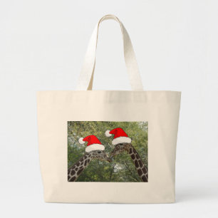 WeihnachtsGiraffen Jumbo Stoffbeutel
