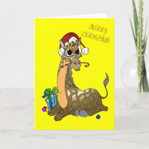 WeihnachtsGiraffenkarte Feiertagskarte