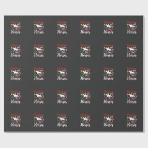 Weihnachtsgirl das Pferde liebt Geschenkpapier