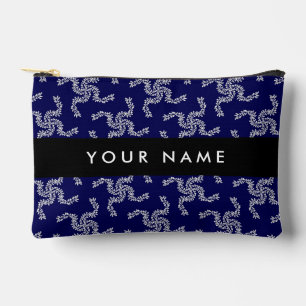 Weihnachtsgirlande, Blau, Ihr Name, Personalisiere Zubehörtasche