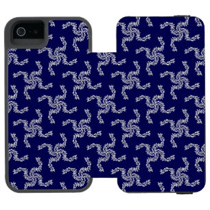 Weihnachtsgirlande Blau, Weihnachtsdekoration, Xma Incipio Watson™ iPhone 5 Geldbörsen Hülle