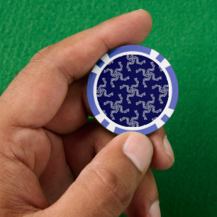 Weihnachtsgirlande Blau, Weihnachtsdekoration, Xma Pokerchips