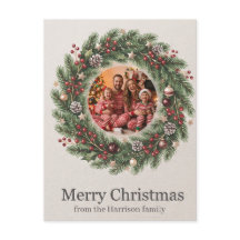 Weihnachtsgirlande-Fotovorlage mit benutzerdefinie