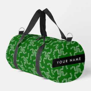 Weihnachtsgirlande, Grün, Ihr Name, Personalisiere Duffle Bag