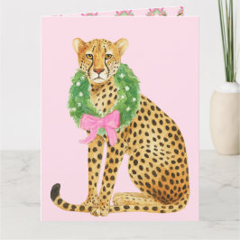 Weihnachtsgirlande Leopard Karte