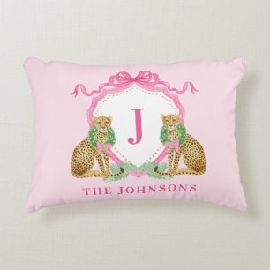 Weihnachtsgirlande Leopardenkamm Monogramm Dekokissen