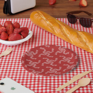 Weihnachtsgirlande Rot, Weihnachtsdekoration, Xmas Pappteller