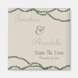 Weihnachtsgirlande Save The Date Magnet