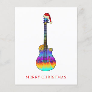 Weihnachtsgitarre cool farbenfroh preisgünstig flyer
