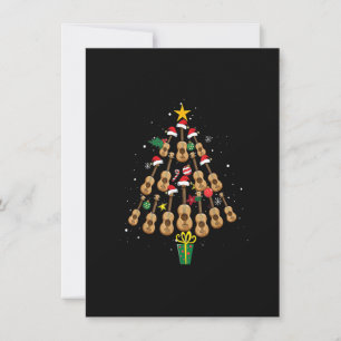 Weihnachtsgitarre Weihnachtsmannmütze Funny Gifts Einladung