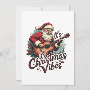 Weihnachtsgitarrist - Rockin Rund um die Uhr Einladung