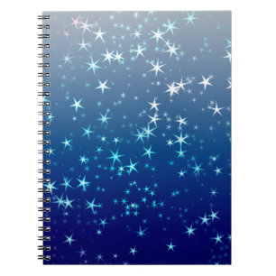 Weihnachtsglanz Sterne Blauer Himmel Notizblock