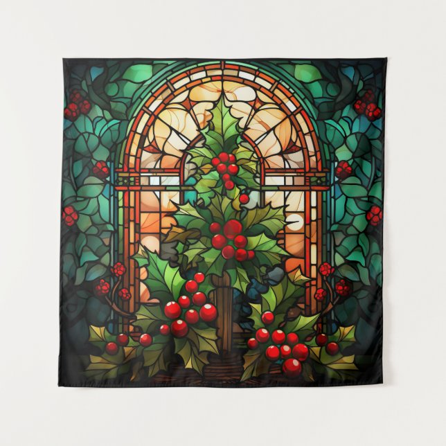 Weihnachtsglas-Band Wandteppich (Vorderseite)