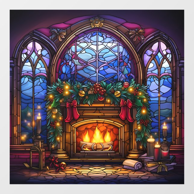 Weihnachtsglas-Fensterverkleidung Fensteraufkleber (Blatt)