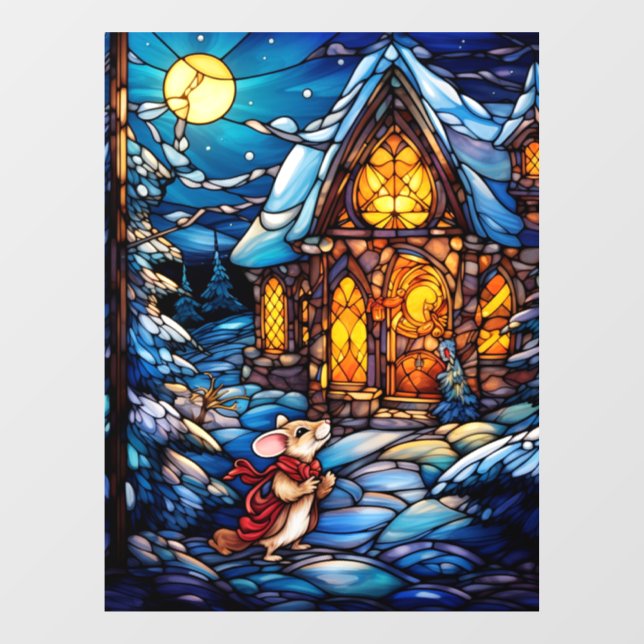 Weihnachtsglas-Fensterverkleidung Fensteraufkleber (Blatt)