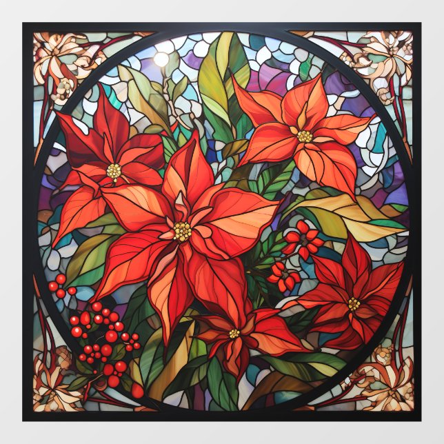 Weihnachtsglas-Fensterverkleidung Fensteraufkleber (Blatt)