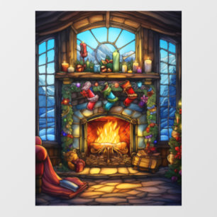 Weihnachtsglas-Fensterverkleidung Fensteraufkleber