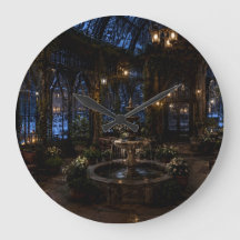 Weihnachtsglas-Hallenbrunnen-Wanduhr